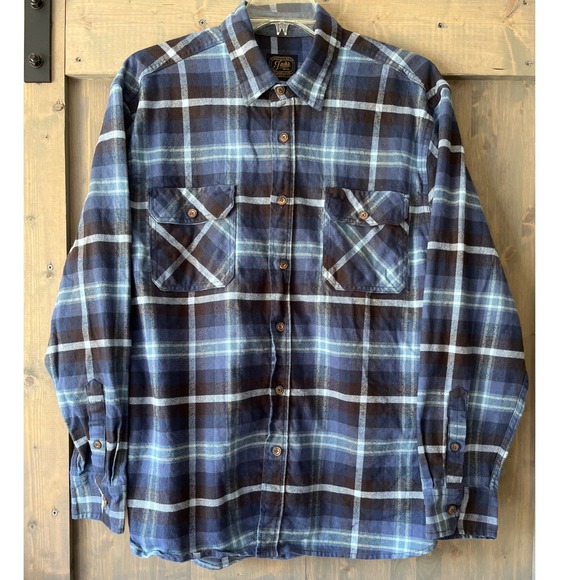Jachs Heritage Flannel Shirt Men's 2XL Blue Outdoors‎ Overshirt XXL Cabin Core - Picture 1 of 9